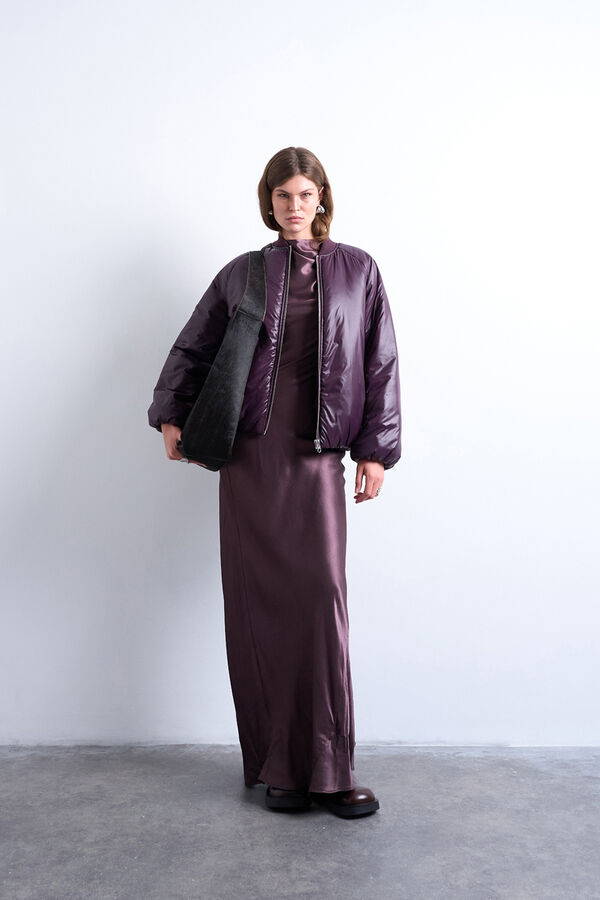 Topshop Casaco curta de nylon rosa