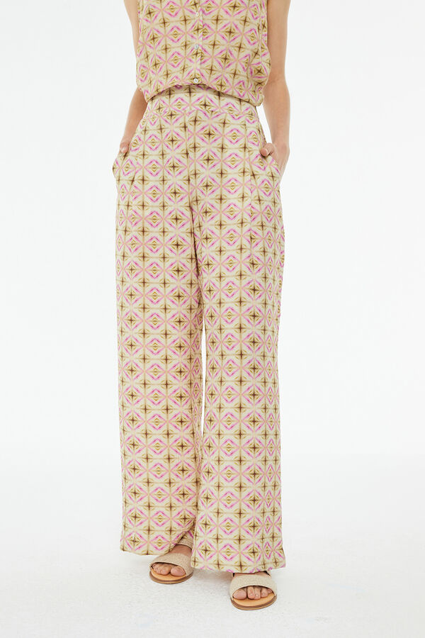 System Action Pantalón estampado geométrico estampado