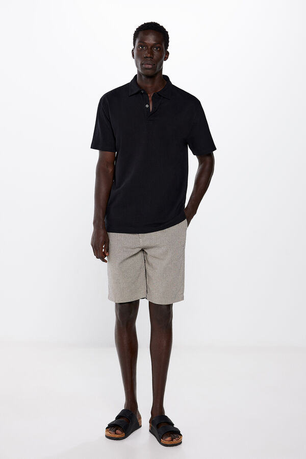 Springfield Bermuda algodão comfort fit castanho