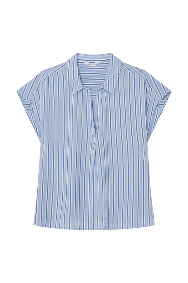 Springfield Blusa polera estampada blanco