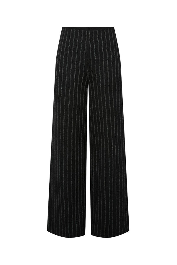 Pieces Pantal&oacute;n rayas tiro alto recto negro