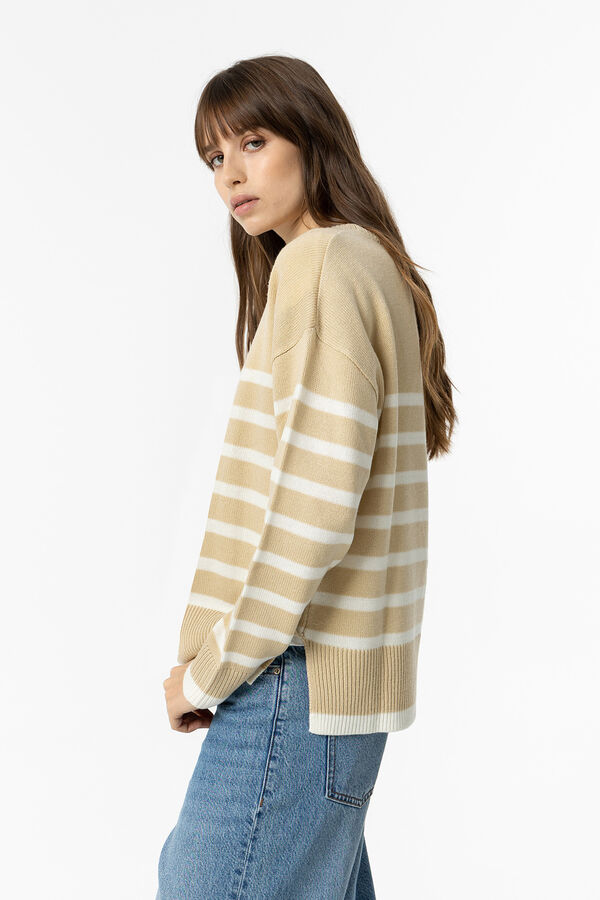 Tiffosi Su&eacute;ter Listrado bege