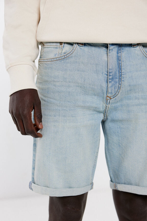 Springfield Bermuda vaquera slim turquesa