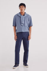 Springfield Calças calças chino leves e justas azul