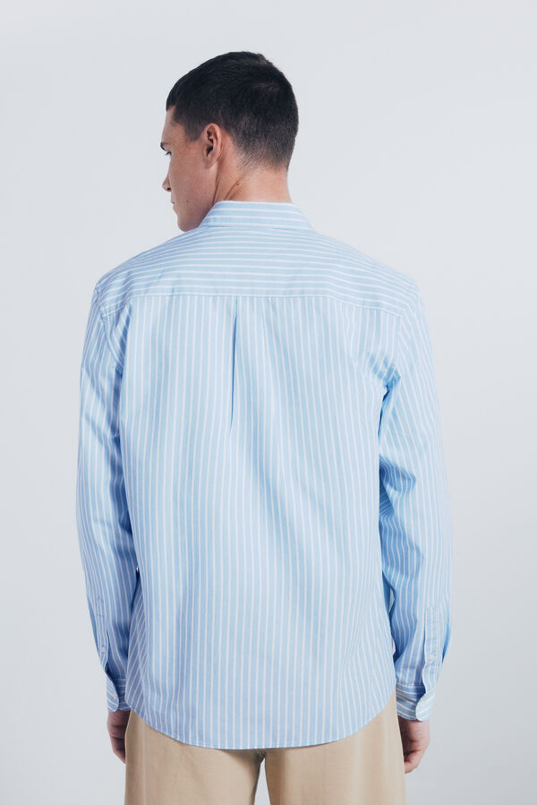Springfield Camisa popel&iacute;n rayas azul