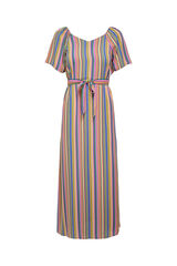 Only Langes Kleid V-Ausschnitt rosa