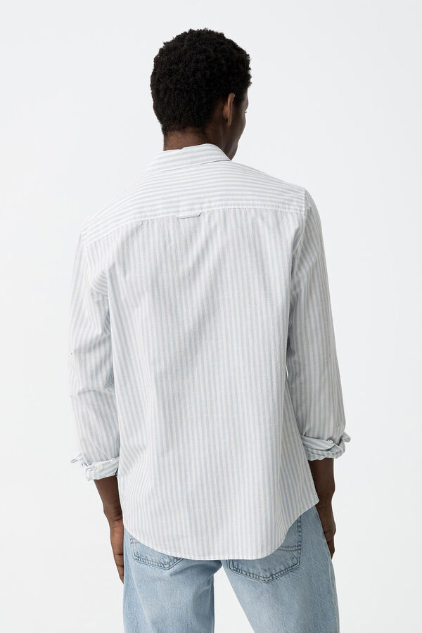 Tiffosi Camisa regular fit Oxford a rayas azul