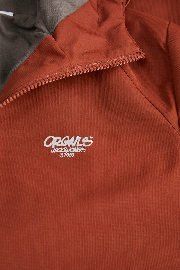 Jack & Jones Cortavientos con capucha marr&oacute;n