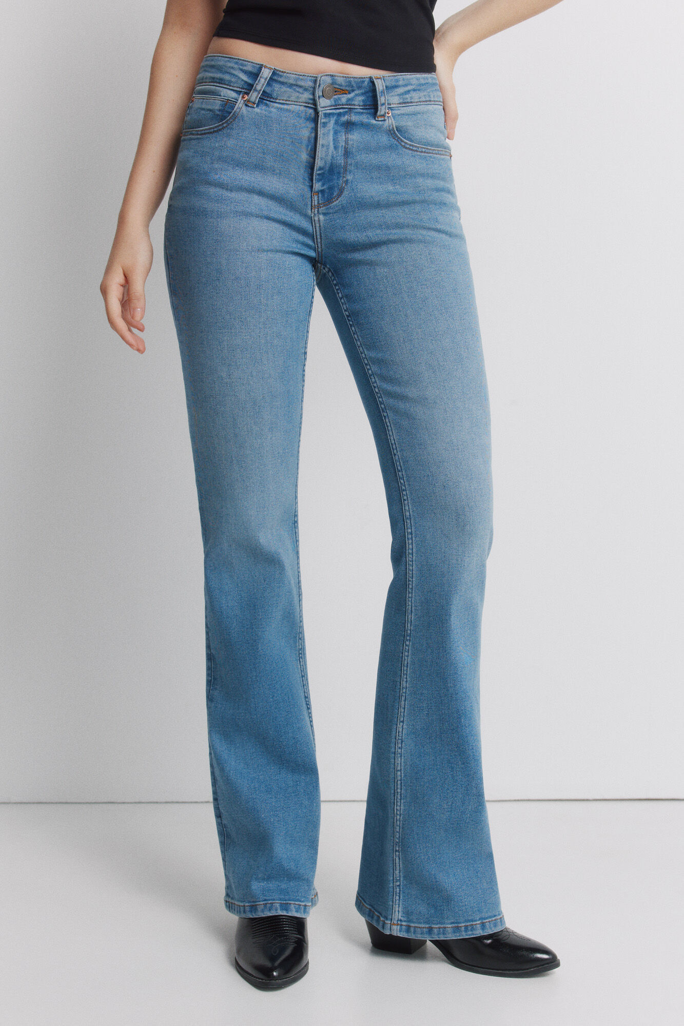 Springfield Jeans cintura m&eacute;dia flare 