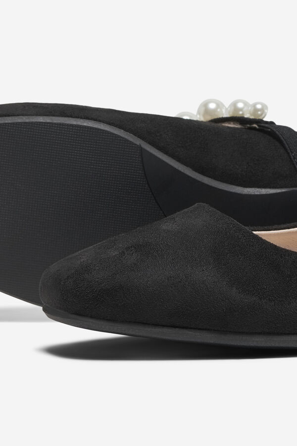 Only Bailarinas perlas negro