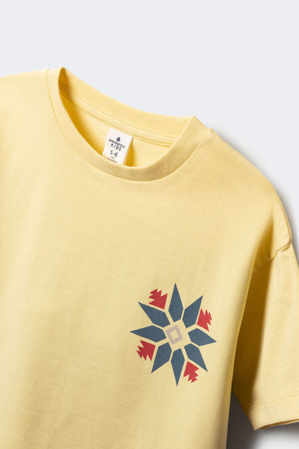 Springfield Kids Camisa de mosaico Navajo para meninos amarelo