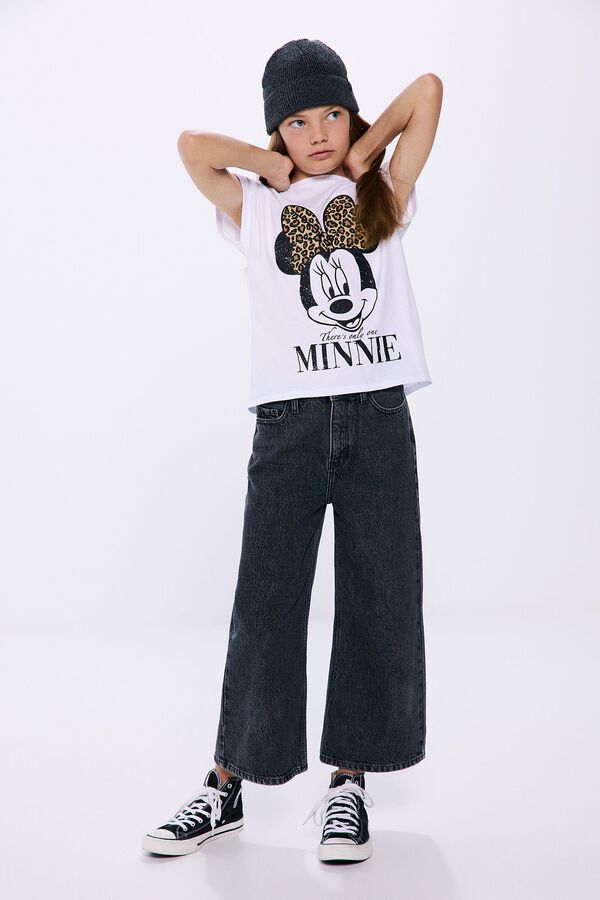 Springfield Kids Pantal&oacute;n denim culotte ni&ntilde;a gris