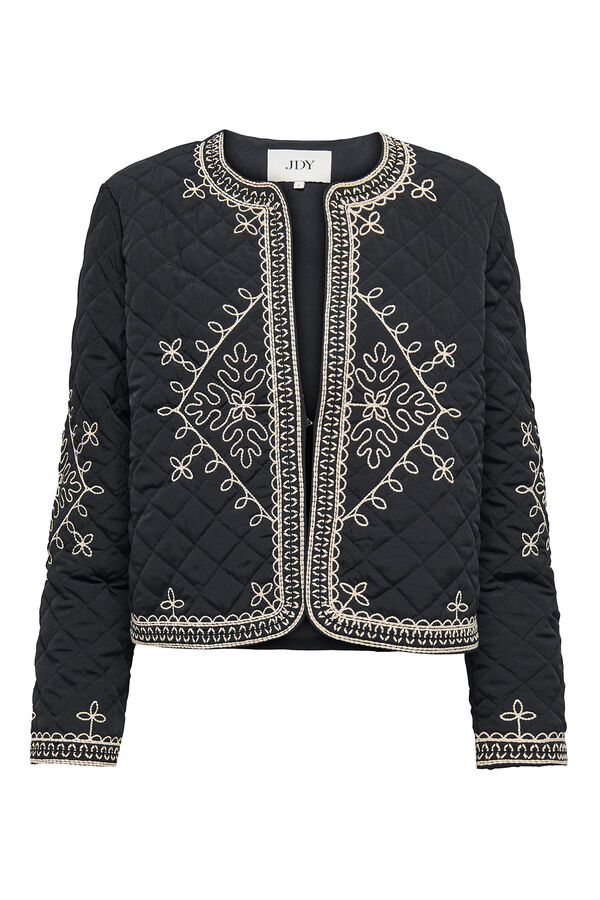 JDY Chaqueta acolchada bordada negro
