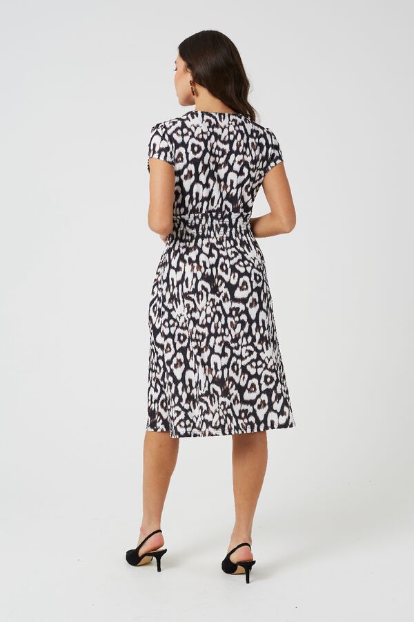 Brave Soul Vestido con estampado leopardo estampado