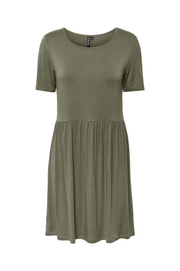 Pieces Vestido de manga curta. verde