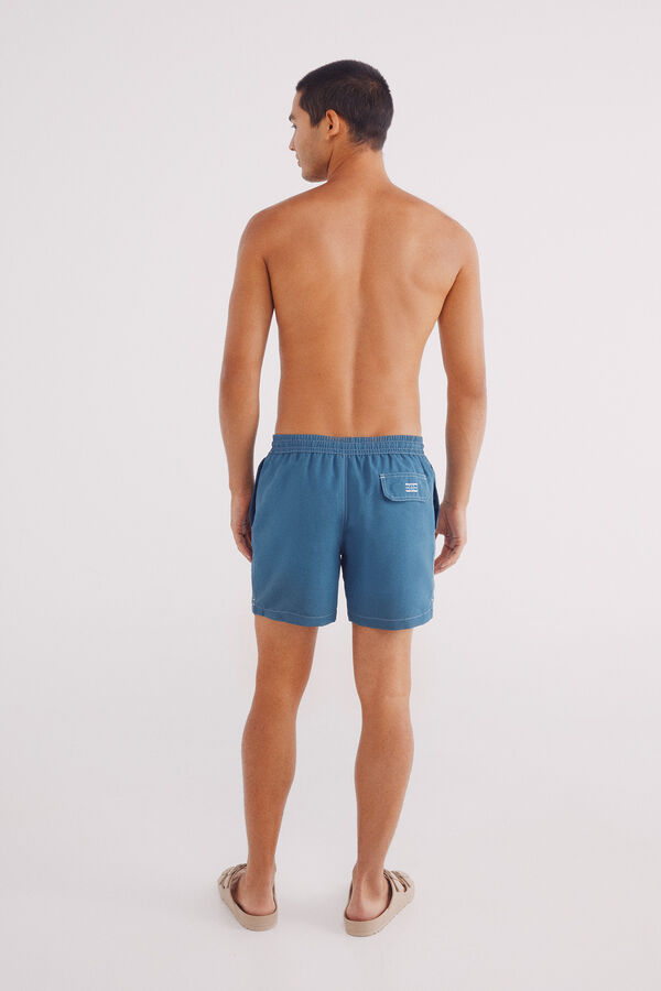 Springfield liso liso contrastante azul