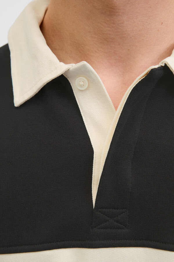 Jack & Jones Sweatshirt polo com listras preto
