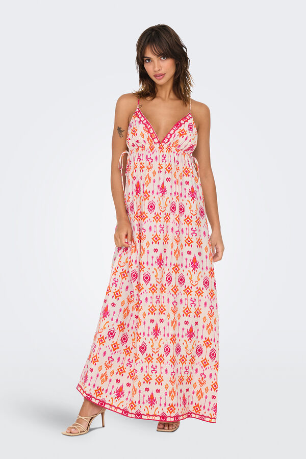 Only Vestido largo tirantes amarillo