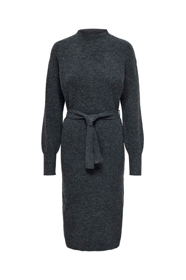 Only Vestido longo de lã cinzento