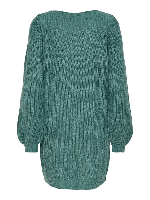 JDY Vestido corto punto gris