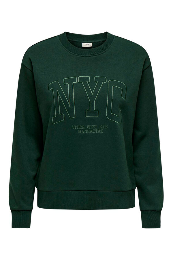 JDY Sudadera de cuello redondo verde