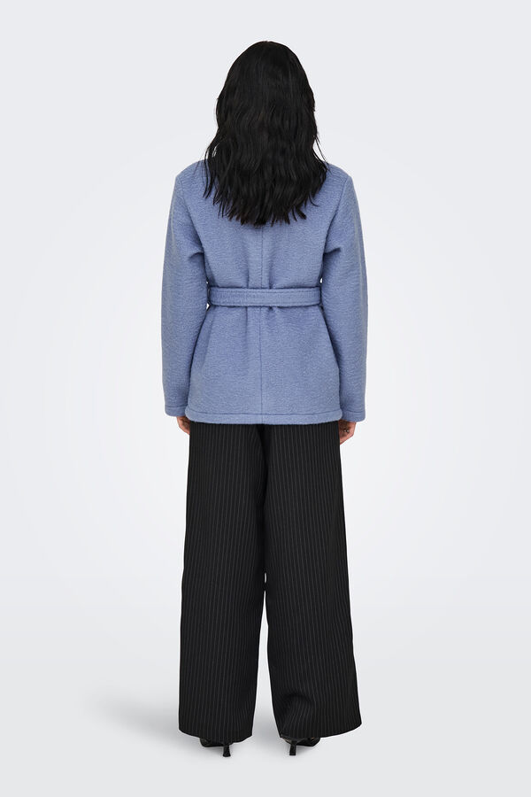 Only Trench de pa&ntilde;o azul