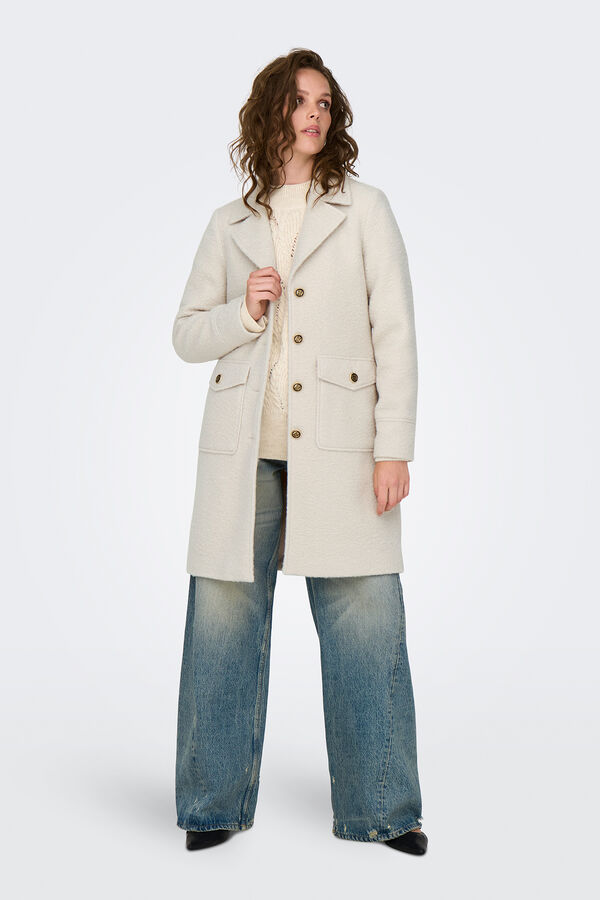 Only Abrigo con solapas gris