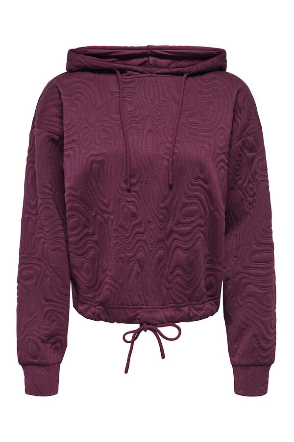 Only Sweatshirt cropped texturizado  estampado