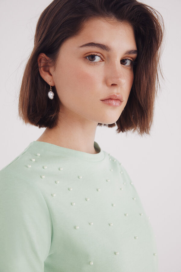 Springfield Camiseta perlas verde