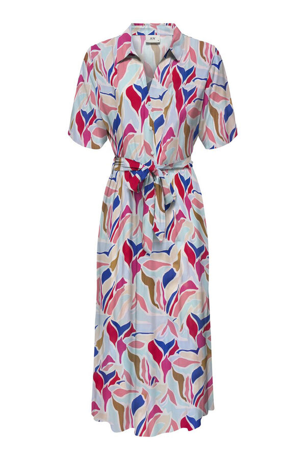 JDY Vestido midi camiseiro estampado