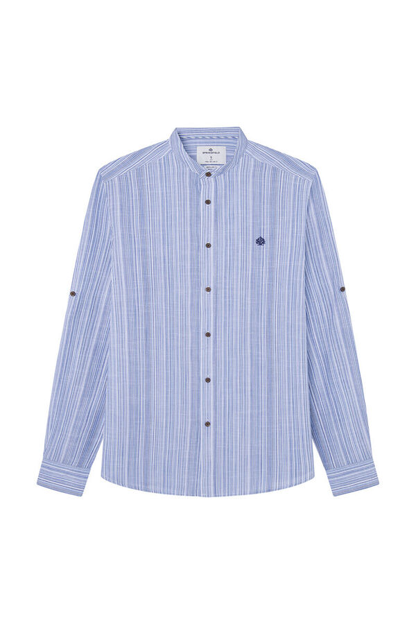 Springfield Camisa polo riscas leve azul