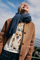 Springfield Kids Casaco dupla face para menina cru