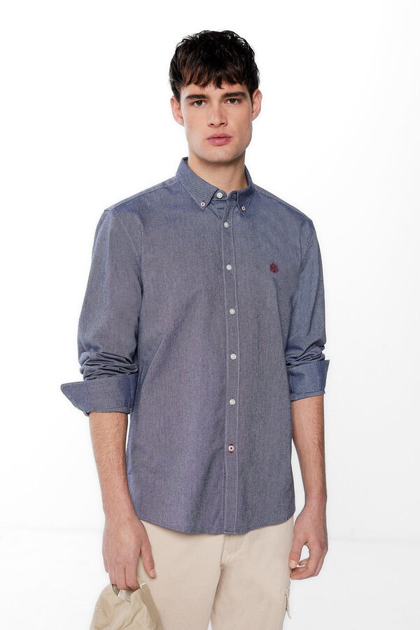 Springfield Camisa oxford azul