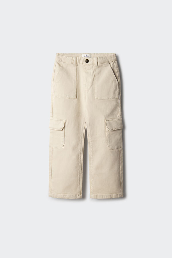 Springfield Kids Pantalón cargo flare niña beige