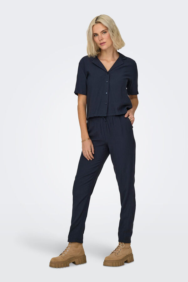 JDY Camisa botones manga 3/4 gris