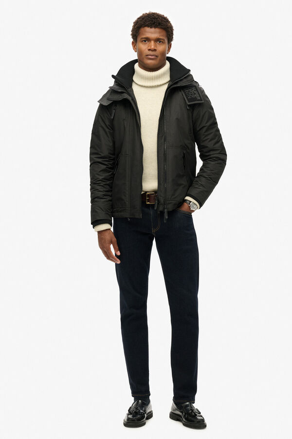 Superdry Chaqueta Cortavientos Con Capucha negro