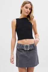 Jack & Jones Top franzido preto