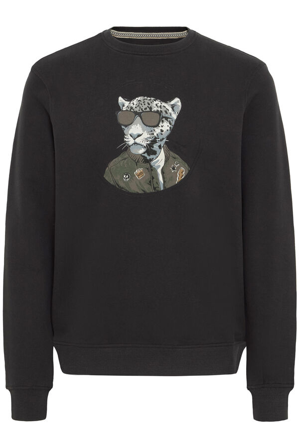 Blend Sudadera con cuello redondo negro