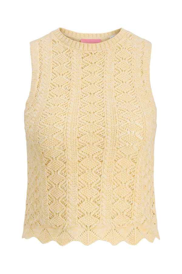 Jack & Jones Top punto calado amarillo
