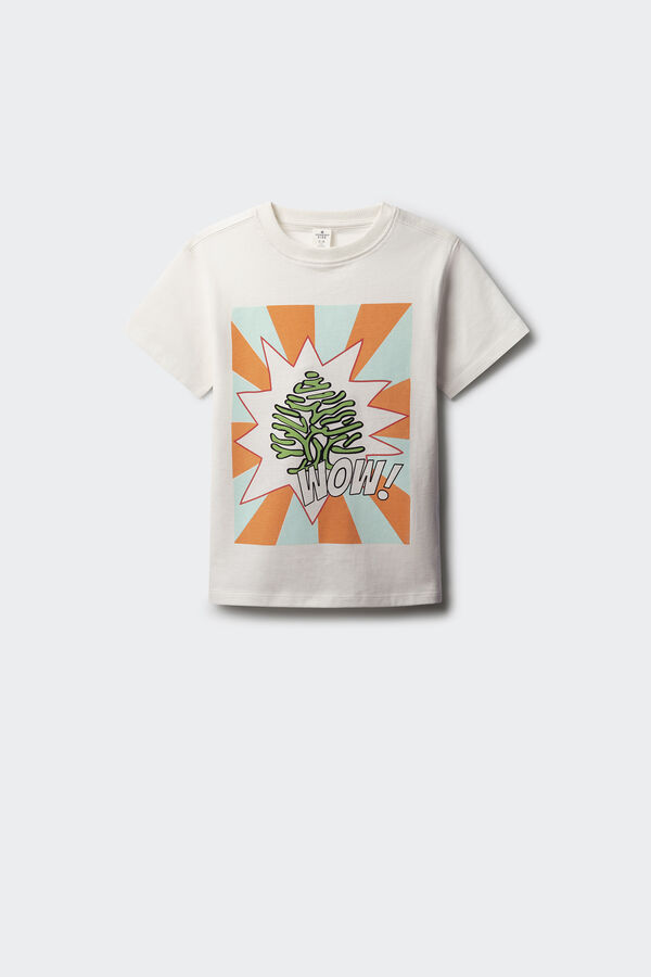 Springfield Kids Camiseta arbol ni&ntilde;o marfil