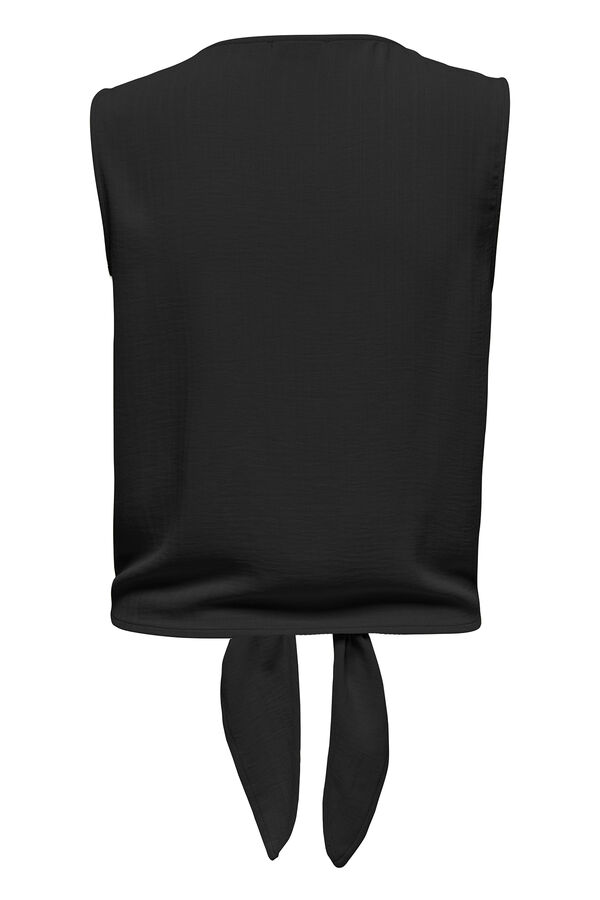 JDY Blusa sin mangas nudo negro