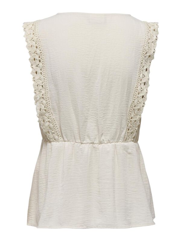 JDY Top renda p&eacute;plum cinzento