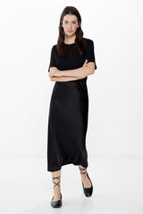 Springfield Falda Larga Satinada negro