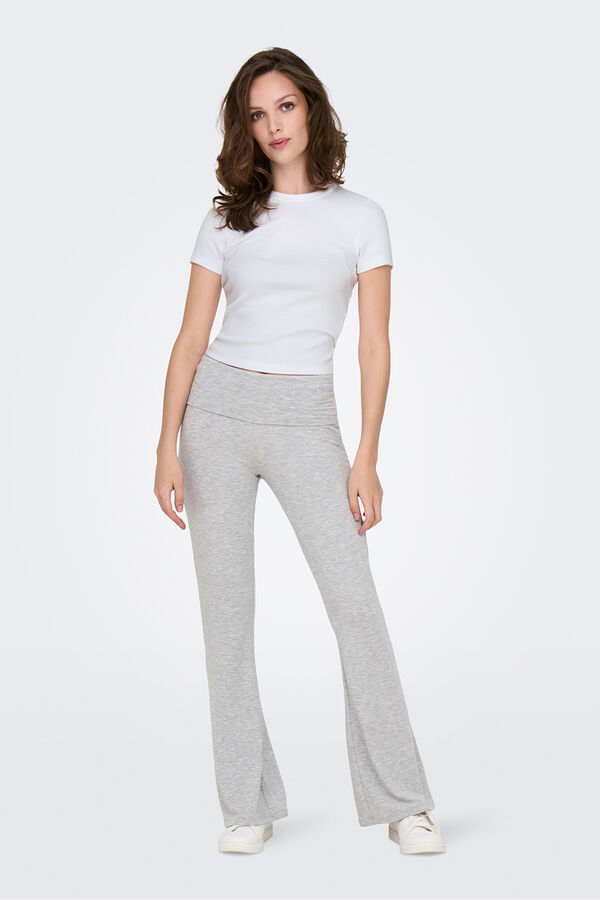 Only Camiseta crop de canal&eacute; blanco