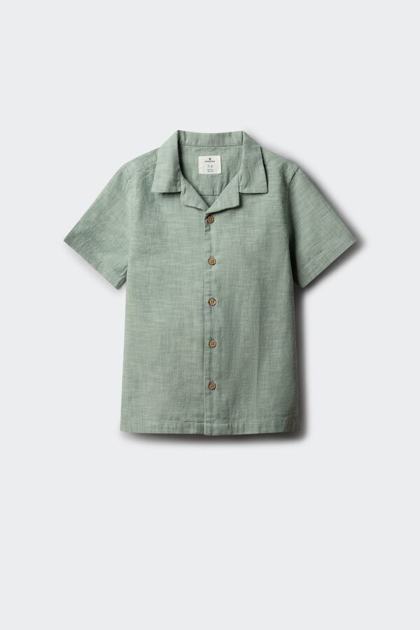 Springfield Kids Camisa de manga curta leve para menino verde
