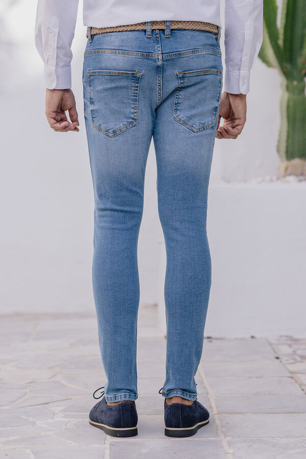 Celopman Calças denim skinny azul