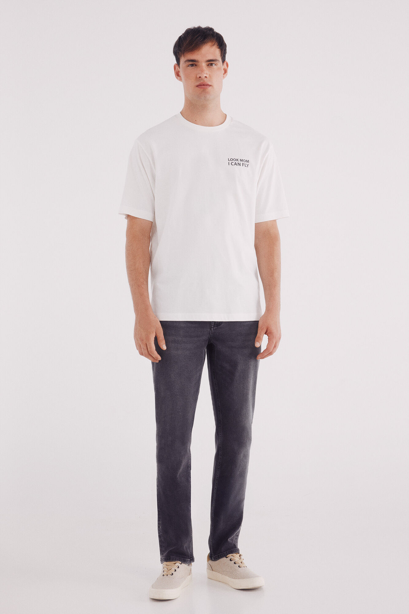 Springfield Cal&ccedil;a jeans slim cinza escuro