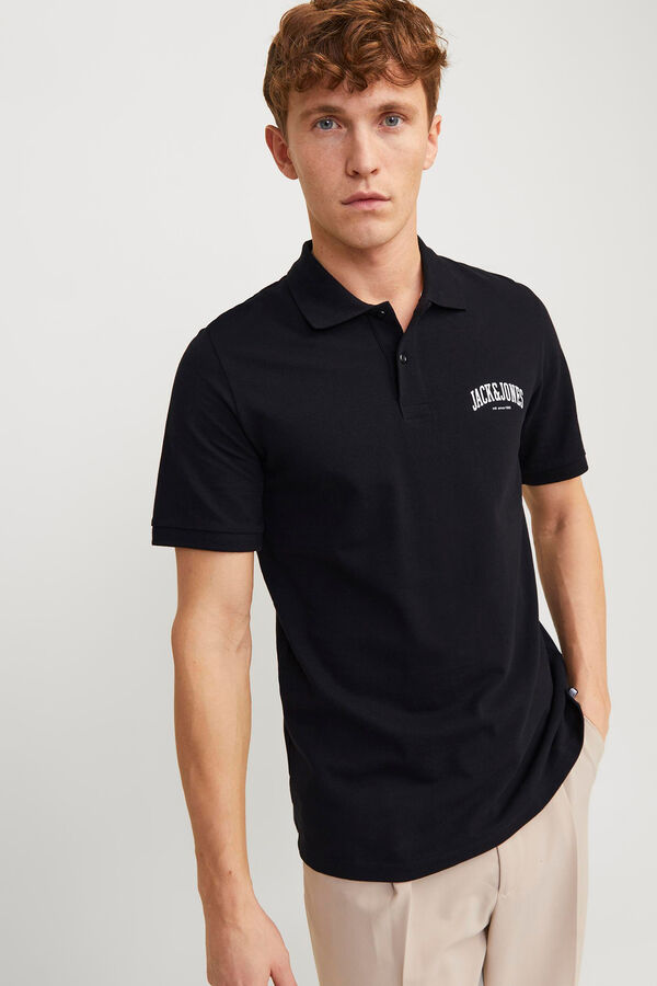 Jack & Jones Polo estándar fit negro