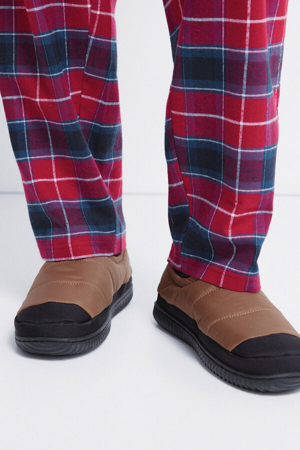 Springfield Chinelos de quarto de nylon acolchoado bege