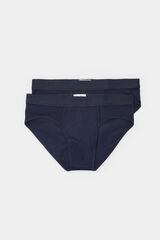 Springfield Packs 2 slips b&aacute;sicos azul